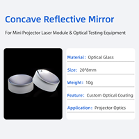 Miroir réflecteur concave en verre optique pour optique de projecteur, revêtement optique personnalisé et dimensions disponibles