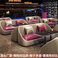 Ensembles de canapés et tables en bois massif bicolore pour 1 ou 2 personnes, mobilier de restaurant commercial moderne et simple