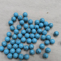 Perles de turquoise en pierres précieuses naturelles de 8mm Perles de pierre non percées et à moitié percées Catégorie Produit