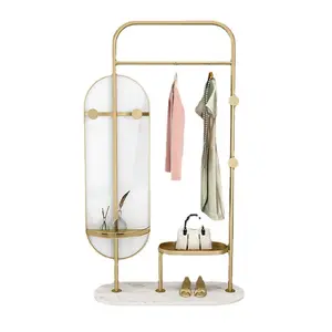 Бытовое легкое роскошное полноразмерное зеркало, многофункциональное зеркало-вешалка, встроенное современное минималистичное туалетное зеркало