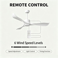 Ventilateur de plafond industriel de 52 pouces avec télécommande, moteur BLDC, débit d'air élevé, économie d'énergie, minuterie pour chambre à coucher et salon