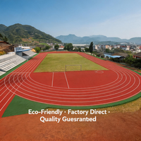 Revêtement de sol sportif en plastique tartan préfabriqué standard, résistant à l'usure, avec amorti souple et protection pour piste de course extérieure, provenant de Chine