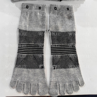 Chaussettes à cinq doigts pour femmes, mi-mollet, respirantes, antidérapantes, pour la gym et le fitness, vente en gros, OEM, motif personnalisé