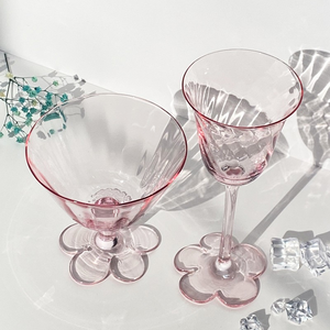 Copa de Lujo Hecha a Mano Sostenible con Diseño Floral Transparente para Flauta, 2 Opciones de Color (Rosa Transparente), 2 Tamaños, para Eventos - Product Image 4