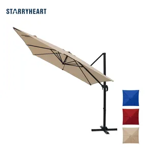 STARRY HEART Luxus Big Dize Outdoor Regenschirm Patio Sonnenschirm Cantilever Regenschirm Garten Sonnenschirm