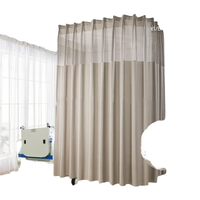 Rideaux de séparation hospitaliers antibactériens, ignifuges, écologiques, en polyester et coton, personnalisables, modernes, pour l'intimité et un ombrage élevé