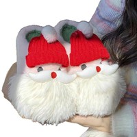 Pantoufles d'hiver de Noël en gros unisexe rétro en EVA peluche antidérapantes douillettes cadeau