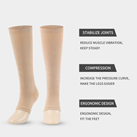 Chaussettes de compression de mollet Bas de compression sans orteils à haute élasticité absorbant la sueur antidérapante pour les femmes pour les rencontres pour un usage quotidien