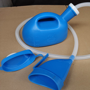Home Use Men's & Women's Thickened Disposable Plastic Urinal with Lid 1200ml Capacity for Seniors Blue & White Hospital Use - Product Image 5