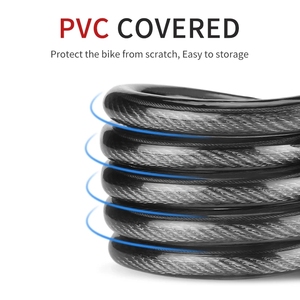 ULAC-candado de alarma para bicicleta, candado de <span class=keywords><strong>Cable</strong></span> de seguridad antirrobo - Product Image 5