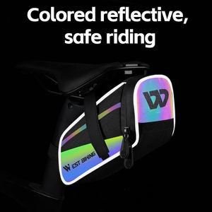Bolsa de Ciclismo WEST BIKING de Gran Capacidad 1.8L, Bolsa de Sillín de Bicicleta Colorida para Viajes, Bolsas de Poliéster Impermeables para Bicicleta - Product Image 5