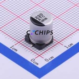 Condensador Electrolítico de Aluminio SMD EEETC1A221P, D8xL10.2mm 220uF 20% 10V 410mA-100kHz - Product Image 1