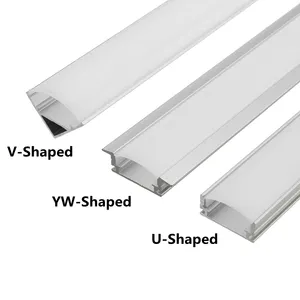 U V Yw Hoek Aluminium Profiel Kanaalhouder Voor Led Strip Light Bar Onder Kast Lamp Keuken Kast