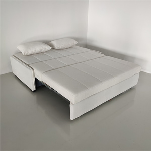 <span class=keywords><strong>Canapé</strong></span>-lit les plus populaires Éponge de velours blanc personnalisée Double emplacements Lits pliants - Product Image 3