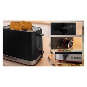 MYMOMENT TAT4M223 Black <b>Toaster</b> 950W Electric Automatic Household <b>Toaster</b> - Product Image 3