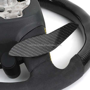 Avec bouton de démarrage <span class=keywords><strong>Volant</strong></span> LED en fibre de carbone Alcantara pour Audi RS A4 A5 A6 A7 S3 S4 S5 B9 B9.5 RS3 RS4 RS5 <span class=keywords><strong>RS6</strong></span> RS7 C7 C8 - Product Image 6