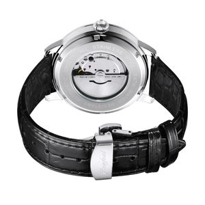 Reloj de Hombre de Lujo OEM de Acero Inoxidable, Movimiento Miyota, Cristal de Zafiro, Resistente al Agua 3ATM, Correa de Cuero Vacuno - Product Image 6