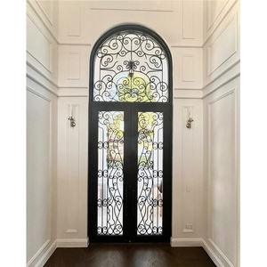 Puertas arqueadas de hierro forjado para puerta de entrada frontal de hierro forjado antiguo para decoración del hogar - Product Image 2