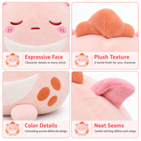 Peluche personnalisée mignonne rose super douce, animaux, monstres d'anime, jouet en peluche personnalisé, coussin pour bébés, cadeaux