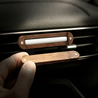 Diffuseur de parfum pour voiture en bois à clipser sur grille d'aération, design simple, désodorisant et parfum pour voiture