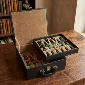 Handmade Wooden Beautiful Tray Chess <b>Box</b> with Key <b>Lock</b> Customized Packaging <b>Safely</b> Stores Your Precious Chess Sets - Product Image 2