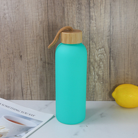 Nouvelle Tasse en Verre Transparent de 750 ml pour Sublimation avec Couvercle en Bambou et Bouteille Isotherme à Thé avec Infuseur, Logo Personnalisé, Unisexe