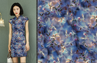 Ziwwshaoxing — tissu imprimé à motifs floraux, 100% rayonne en viscose, étoffe pour la confection de robes