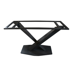 Z Shape Iron Table Base <b>Black</b> Industrial Restaurant Table <b>Frame</b> Heavy Duty Support - Product Image 4