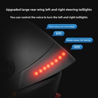 Casque de moto intégral anti-buée Foxwear avec intégré pour caméra intelligente Bluetooth certifié ABS 3C