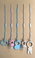 Sangles de fixation pour jouets de dentition pour bébé, sangles de poussette en silicone, accessoires pour biberons de tout-petits, essentiels de voyage pour bébé avec attaches pour sucettes