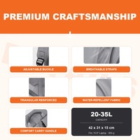 Mochila de Viaje Ligera y Duradera de 20-35L de Gran Capacidad, Bolsa para Computadora Portátil de 15.6 Pulgadas para Hombres y Mujeres, Estilo Casual
