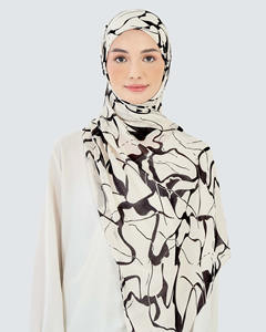 卸売プリントモダールヒジャブショールメーカー スカーフ 通気性のある控えめなプリント織りヒジャブ カスタムラベル - Product Image 3