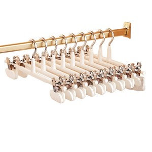Cintre à pantalons avec pinces en acier inoxydable, organisateur de vêtements rectangulaire pour pantalons et jupes, usage domestique - Product Image 1