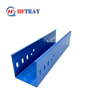 รางเคเบิลแบบมีรูระบายอากาศเคลือบผงกันไฟน้ำหนักเบาขนาด 50 มม. ผลิตตามสั่งจากโรงงาน ชุบกัลวาไนซ์สำเร็จรูป - Product Image 4