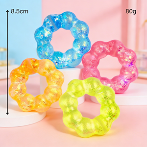 Nouveau Jouet Anti-Stress Tendance : Mochi Squishy en Forme de Boulette Vapeur Remplie, Perlé de Paillettes Colorées, Extensible pour Enfants - Product Image 3