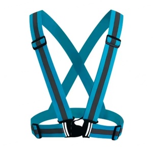 Gilet de sécurité personnalisé vert fluorescent réfléchissant ANSI Classe 2, imperméable, avec LED clignotante, sangle élastique réglable, logo personnalisé pour - Product Image 4