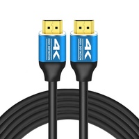 Câble HDMI haute vitesse plaqué or 24 carats 1080P 2160P 3D 4K pour TV, décodeur, DVD, résolution 8K, 2 m, fil de cuivre CCS HDR