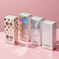 Caja de papel plegable personalizada impresa con estampado de Aluminio acabado UV para jabón con fragancia, cuidado de la piel y cosméticos