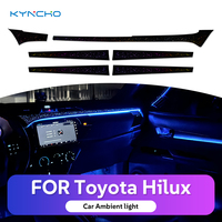 KYNCHO pour Toyota Hilux, éclairage intérieur automobile, kit d'éclairage ambiant LED 64 couleurs, commande par application Bluetooth, 12V, design invisible