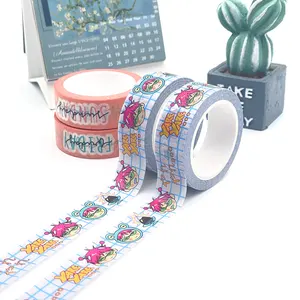 High Quality Custom Print Malaysia Washi Tape School Lichamp Masking Stationery Scrapbook Kraft Paper Tape