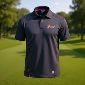 เสื้อโปโลแขนสั้นสีน้ำเงิน ไซส์ XL ผ้า Performance Fabric - Product Image 3