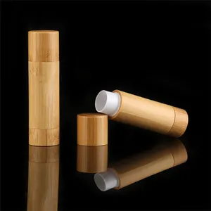 High Quality Bamboo Lipstick Packaging Lip Balm Container Empty Lipstick Tube Bamboo Lipstick Tube