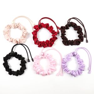 Vente en gros d'élastiques à <span class=keywords><strong>cheveux</strong></span> en satin de soie ajustables personnalisés, chouchous extra longs en satin, outils de frisage sans chaleur, bandeaux - Product Image 1