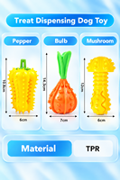 Jouet interactif pour chien en TPR personnalisé, mignon et durable, pour l'entraînement et la mastication, écologique, en forme de légume, livraison rapide du fabricant en gros