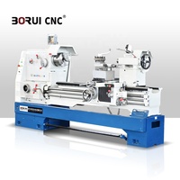 Tour à métaux de moyenne capacité CA6280 avec banc trempé par induction et conception à banc à interstice pour l'usinage industriel des arbres et des rouleaux