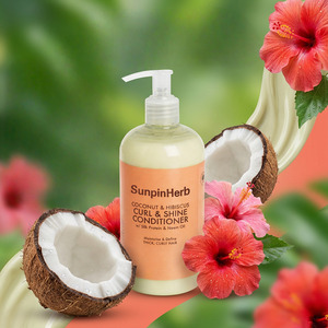 Moisturizing Curl Defining <b>Conditioner</b> <b>Coconut</b> Hibiscus with Silk Protein for Thick Curly Frizzy Hair Care - Product Image 1