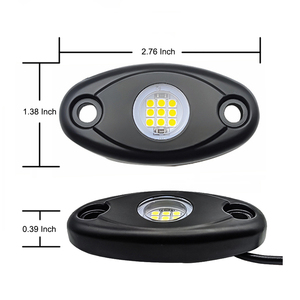 Luz underglow de aluminio de alta calidad 2,76 "Oval RGB LED Rock Light Chasis Luz ambiental para camión ATV UTV RV Motocicletas - Product Image 3