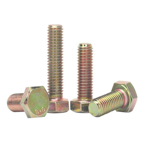 Stock d'usine M4 <span class=keywords><strong>M</strong></span> 5M6 M8 M20 boulon en acier au carbone 8.8 boulon à tête hexagonale en Zinc jaune DIN933 DIN931 - Product Image 5
