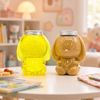 Bouteille de boisson en plastique PET de 500 ml en forme de lapin avec bouchon à vis pour jus, boissons pour enfants, emballage