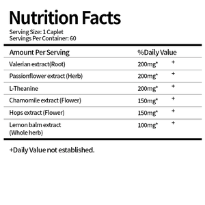 Kapsul suplemen tidur Herbal tanpa kebiasaan membentuk dukungan tidur dewasa Chamomile meningkatkan kekebalan tubuh bukan untuk wanita hamil - Product Image 2